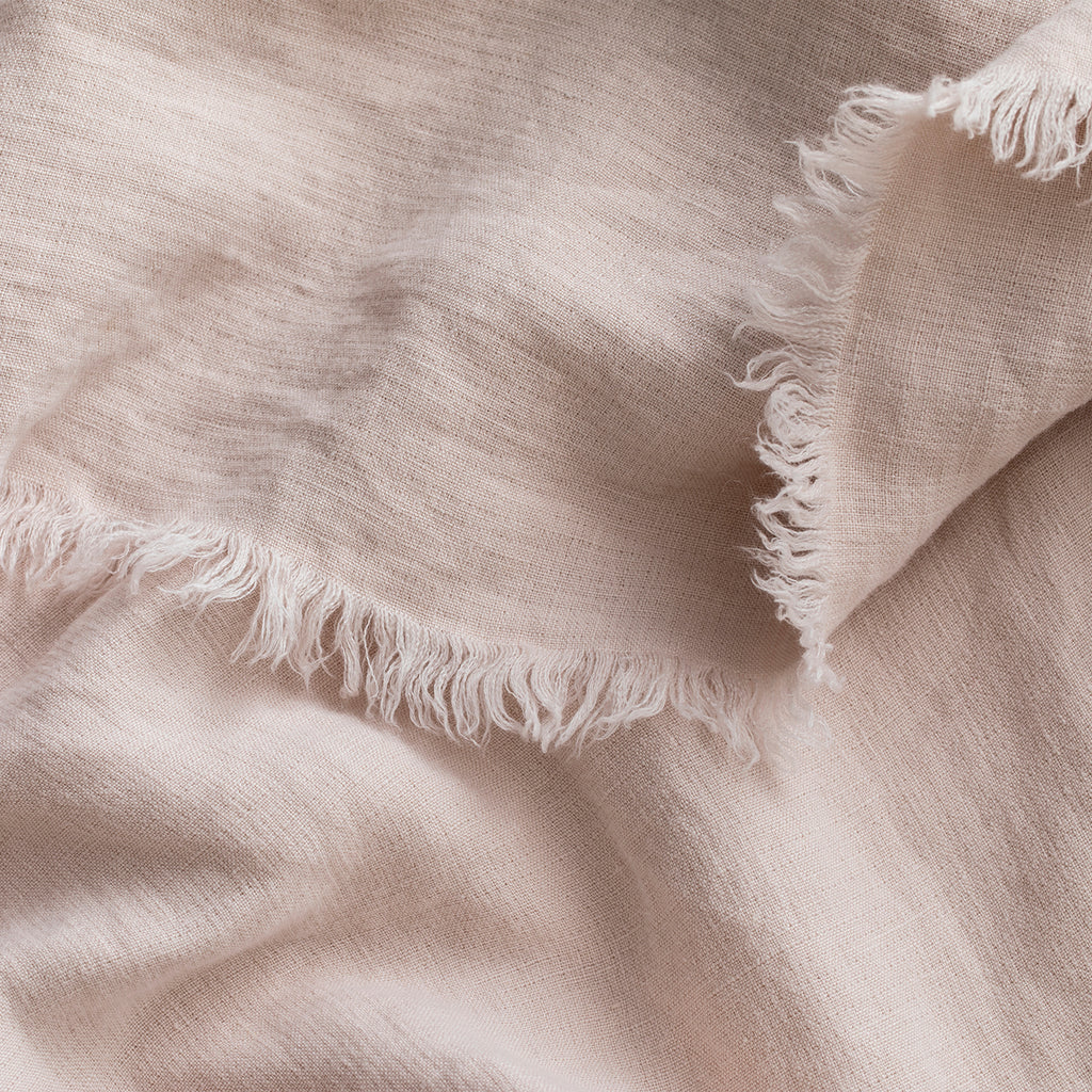 Pink linen online throw