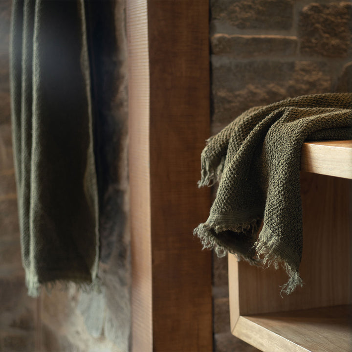 Pure Linen Bath Towel - Forest