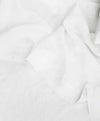 Linen Flat Sheet With Border - White