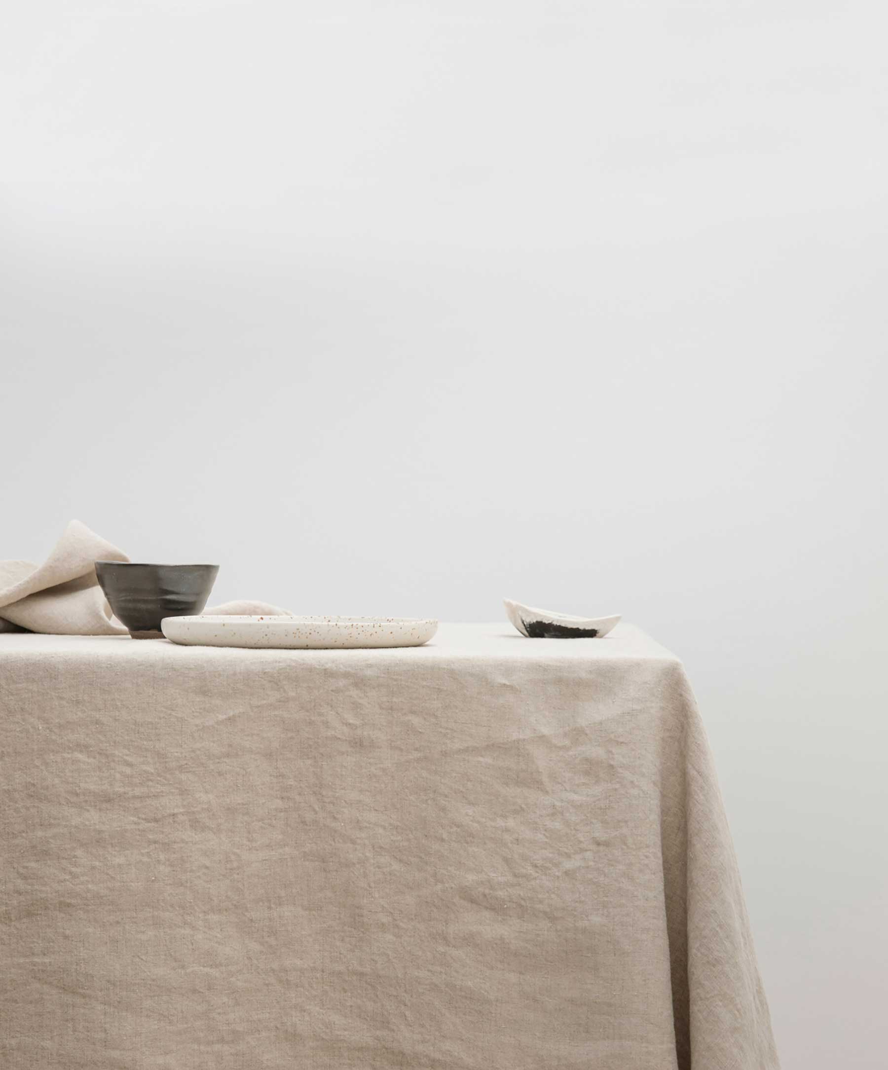 Linen Tablecloth - Natural, Small 59in x 94in by CULTIVER, 100% European Flax Linen Linen Tablecloth - Natural, Small 59in x 94in by CULTIVER, 100% European Flax Linen