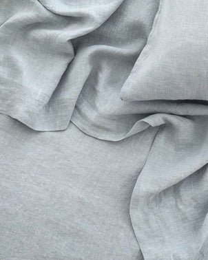 Cultiver Sky Swatch Card showing a flat sheet fabric sample in soft blue tones.