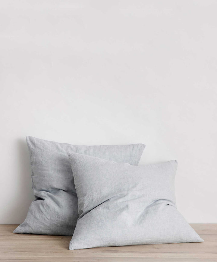 Set of 2 Linen Euro Pillowcases - Sky