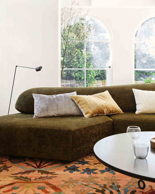 Bronze velvet rectangular cushion cover by CULTIVER, featuring a soft texture and elegant design for home decor.