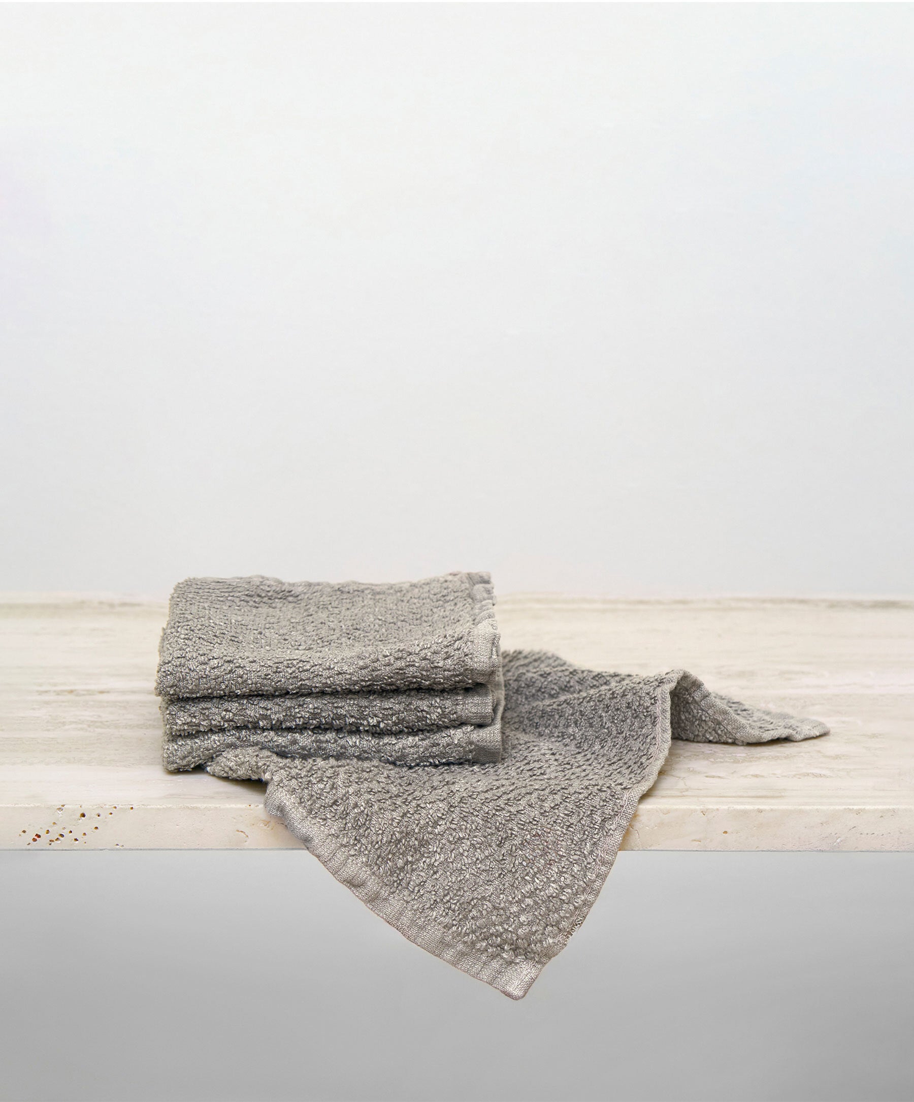 Pure Linen Wash Cloth Bundle - Pebble | CULTIVER - USA