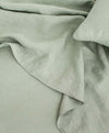 Linen Flat Sheet With Border - Sage