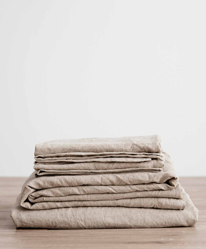 Linen Sheet Set With Pillowcases - Natural