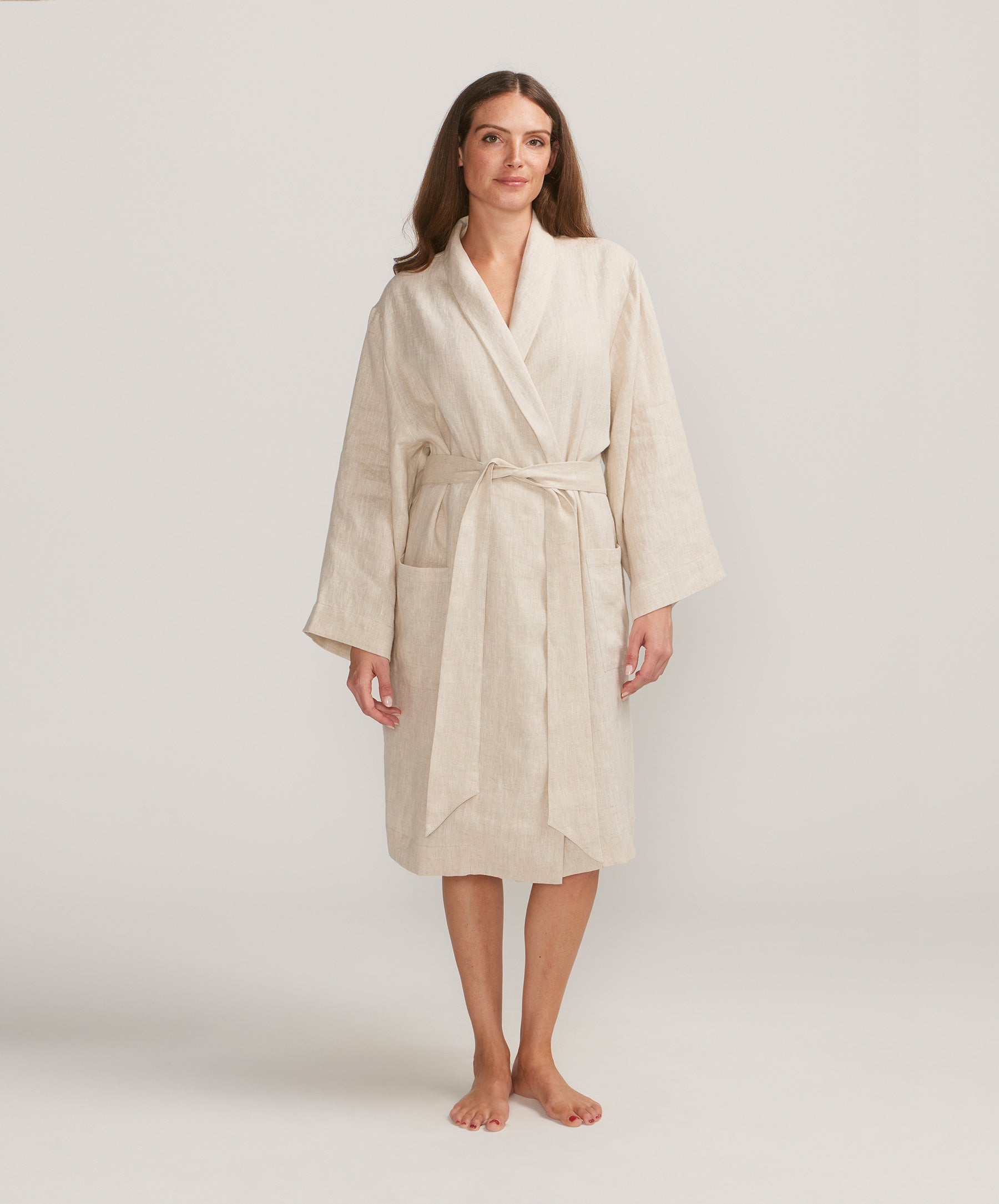 Linen Robe - Natural | CULTIVER - USA