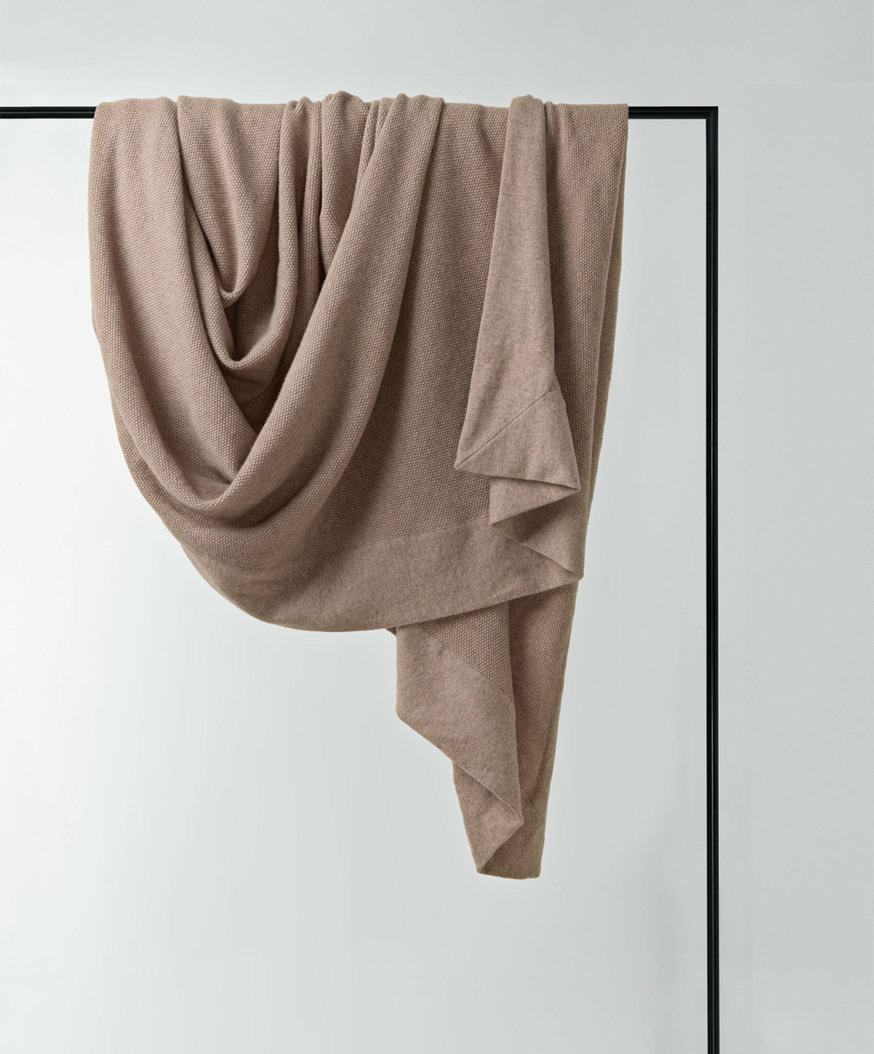 Alba Cashmere Throw - Natural Brown | CULTIVER - USA
