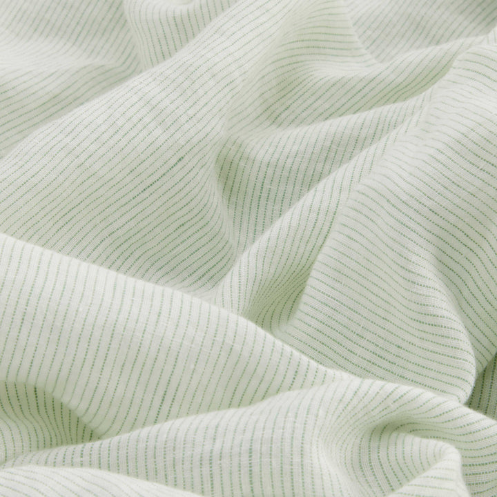 Linen Sheet Set With Pillowcases - Fern Stripe