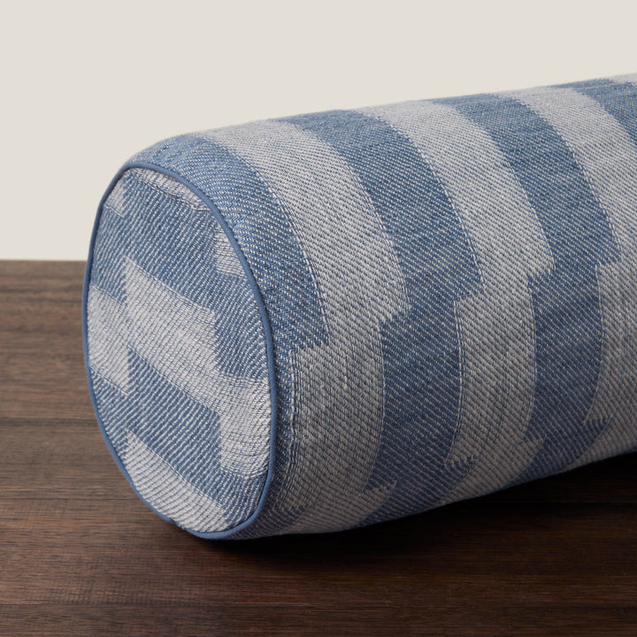 Collide Bolster Cushion - Royal/Flax