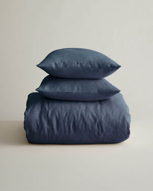Linen Duvet Cover Set - Royal