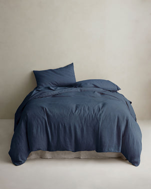 Linen Duvet Cover Set - Royal