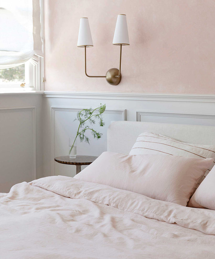 Linen Sheet Set With Pillowcases - Blush