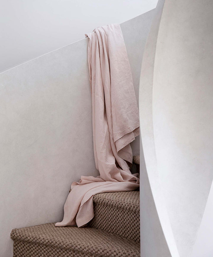 Linen Sheet Set With Pillowcases - Blush