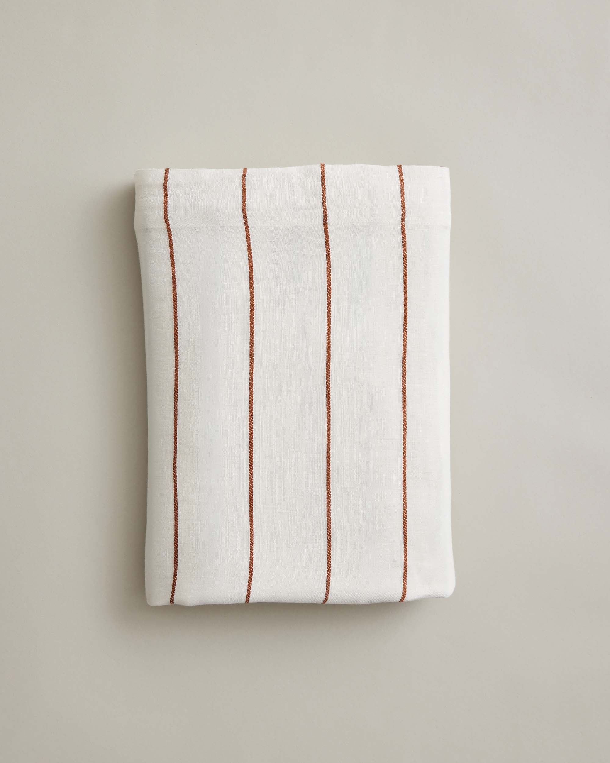 Linen Flat Sheet - Cedar Stripe | CULTIVER - USA