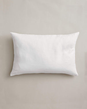 Heavyweight Linen Rectangular Cushion Cover - White