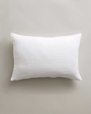 Heavyweight Linen Rectangular Cushion Cover - White