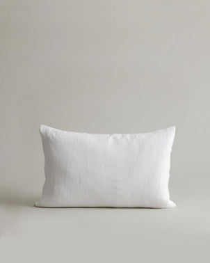 Heavyweight Linen Rectangular Cushion Cover - White