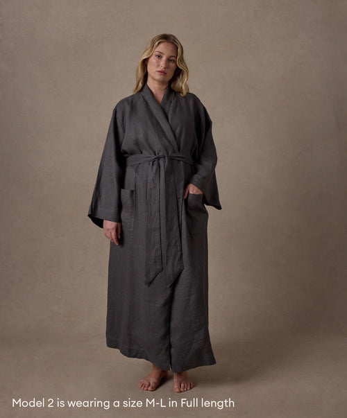 Linen Robe Edition II - Slate | CULTIVER - USA