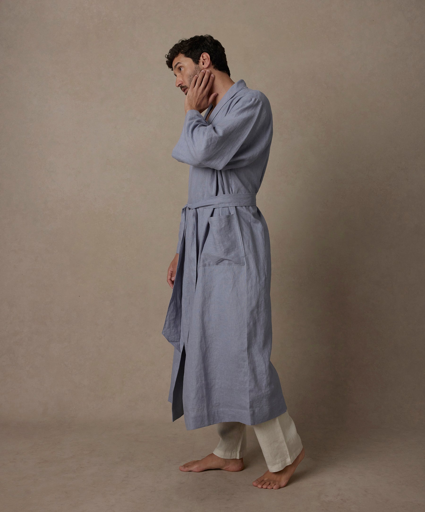 Linen Robe Edition II - Steel Blue | CULTIVER - USA