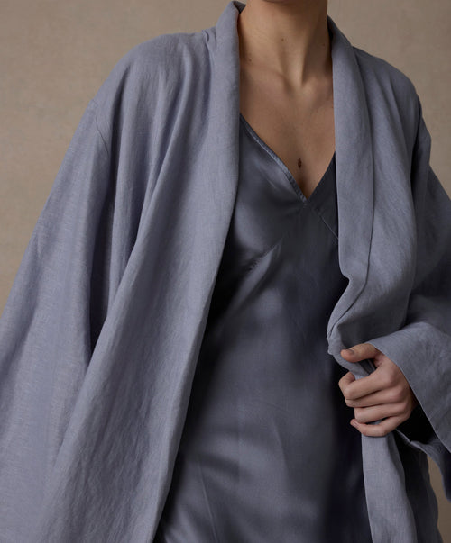 Linen Robe Edition II - Steel Blue | CULTIVER - USA