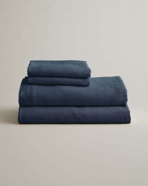 Linen Sheet Set with Pillowcases - Royal