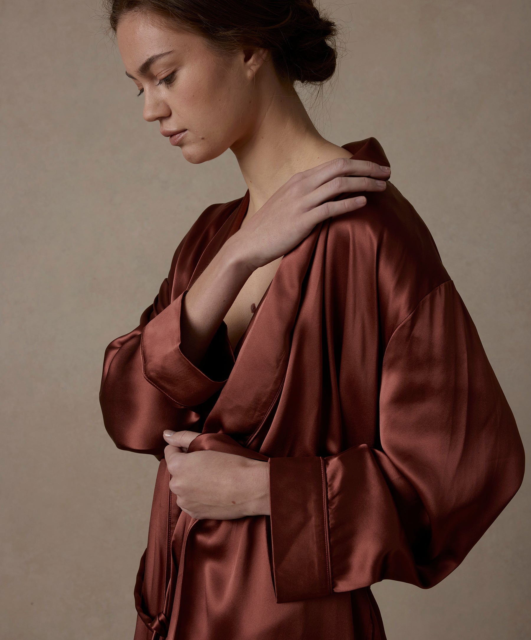 Silk Robe - Cinnabar | CULTIVER - USA