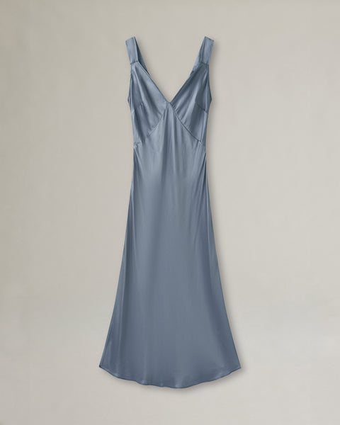 Silk Slip - Steel Blue | Luxurious Sleepwear by CULTIVER - USA
