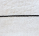 Linen Flat Sheet with Border - Truffle Stripe - truffle-stripe