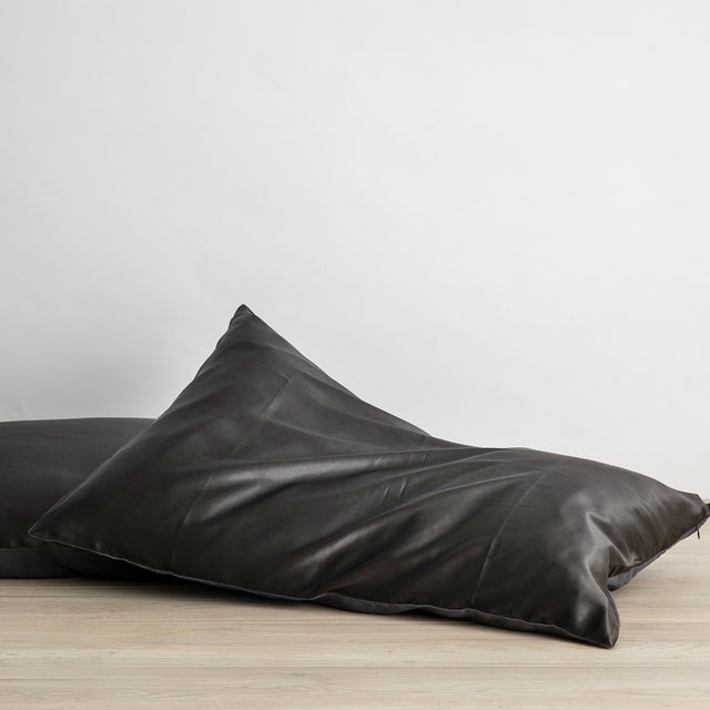 Silk Linen Flip Pillowcase - Slate