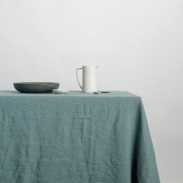 Linen Tablecloth in Bluestone