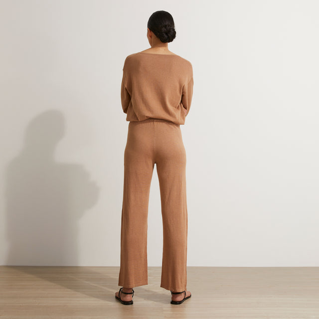 Ada Knitted Pants in Camel