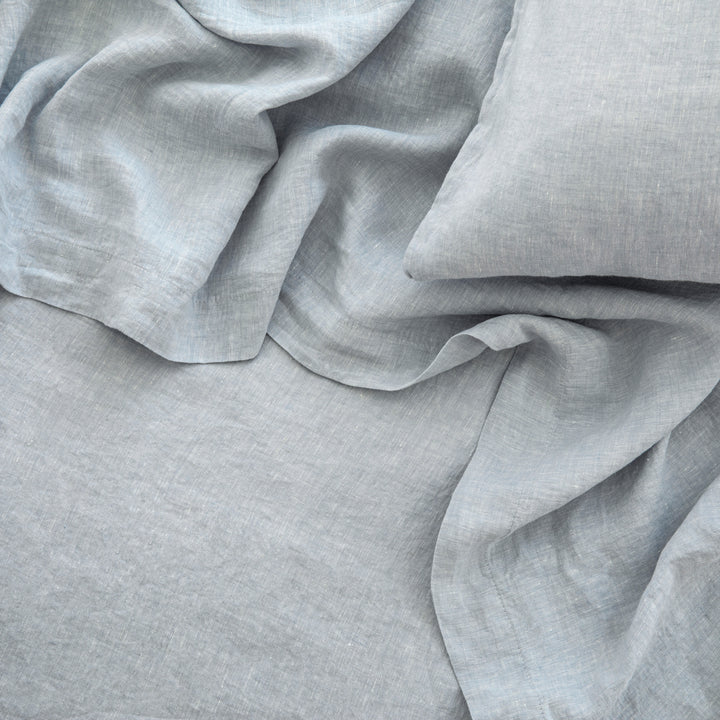 Linen Flat Sheet - Sky