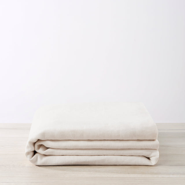 Heavyweight Linen Bedcover - Ivory