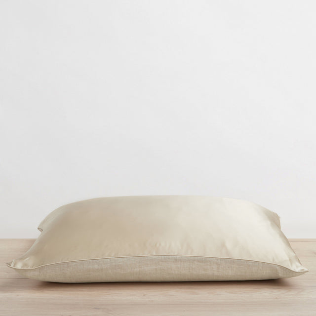Silk Linen Flip Pillowcase - Natural