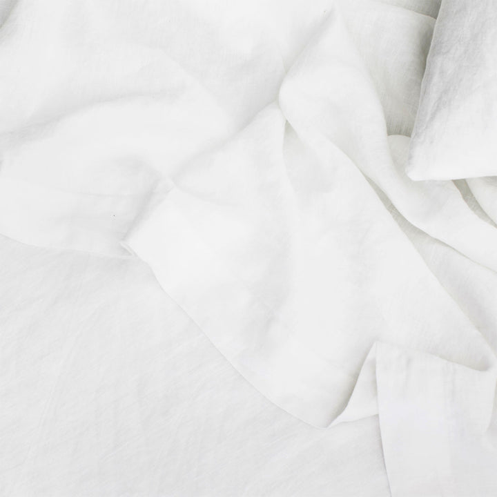 Linen Flat Sheet - White