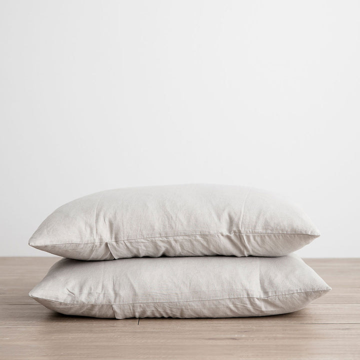 Set of 2 Linen Pillowcases - Smoke Gray