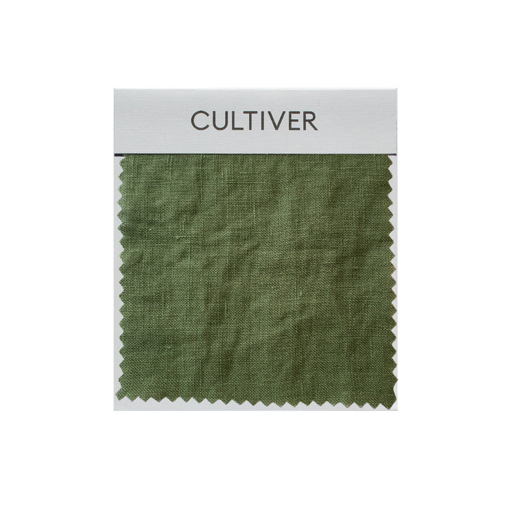 A CULTIVER Linen Swatch - Forest