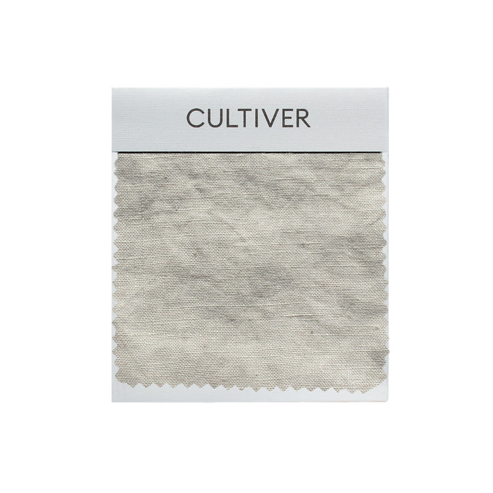 A CULTIVER Linen Swatch in Smoke Gray